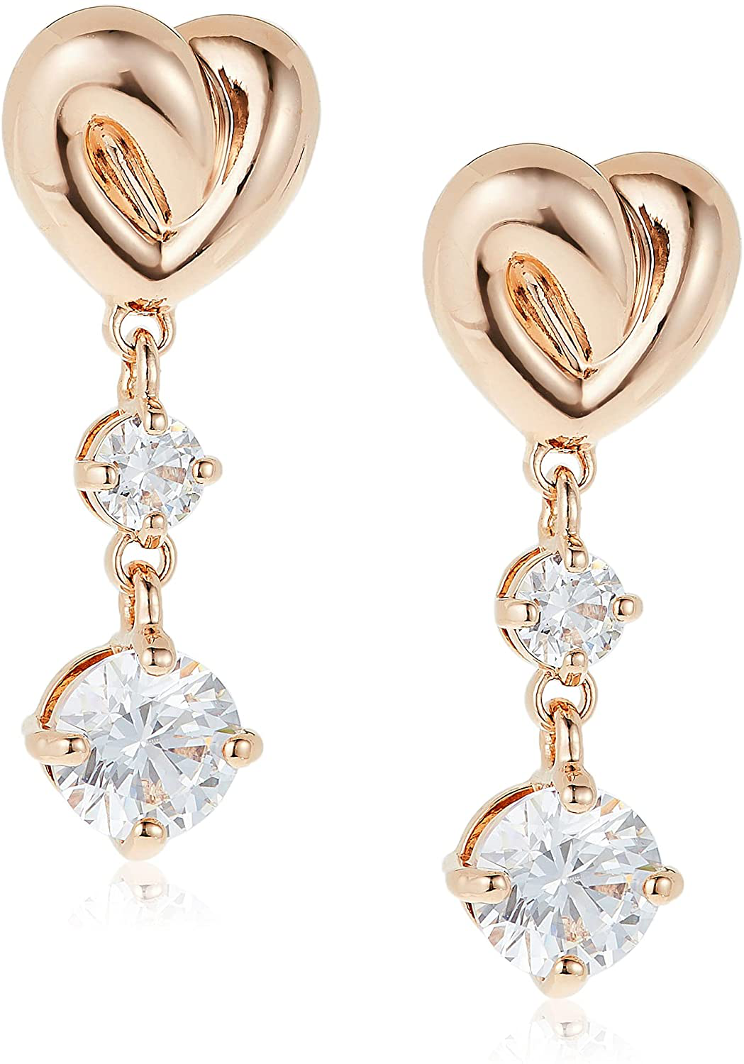 SWAROVSKI Women'S Lifelong Heart Crystal Jewelry Collection, Rose Gold Tone & Rhodium Finish
