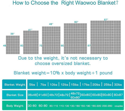 Adult Weighted Blanket Queen Size（15Lbs 60"X80"） Heavy Blanket with Premium Glass Beads, (Dark Grey) Waowoo