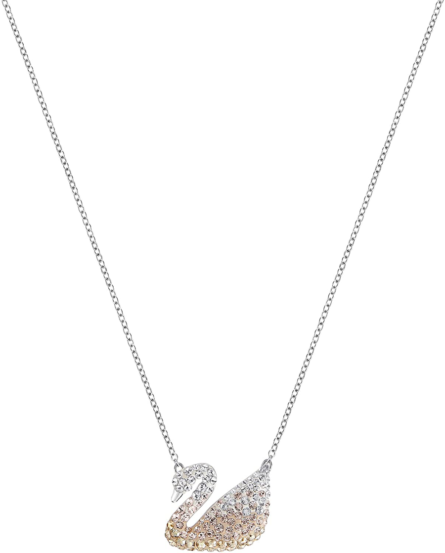SWAROVSKI Women'S Iconic Swan Crystal Jewelry Collection, Rhodium Finish