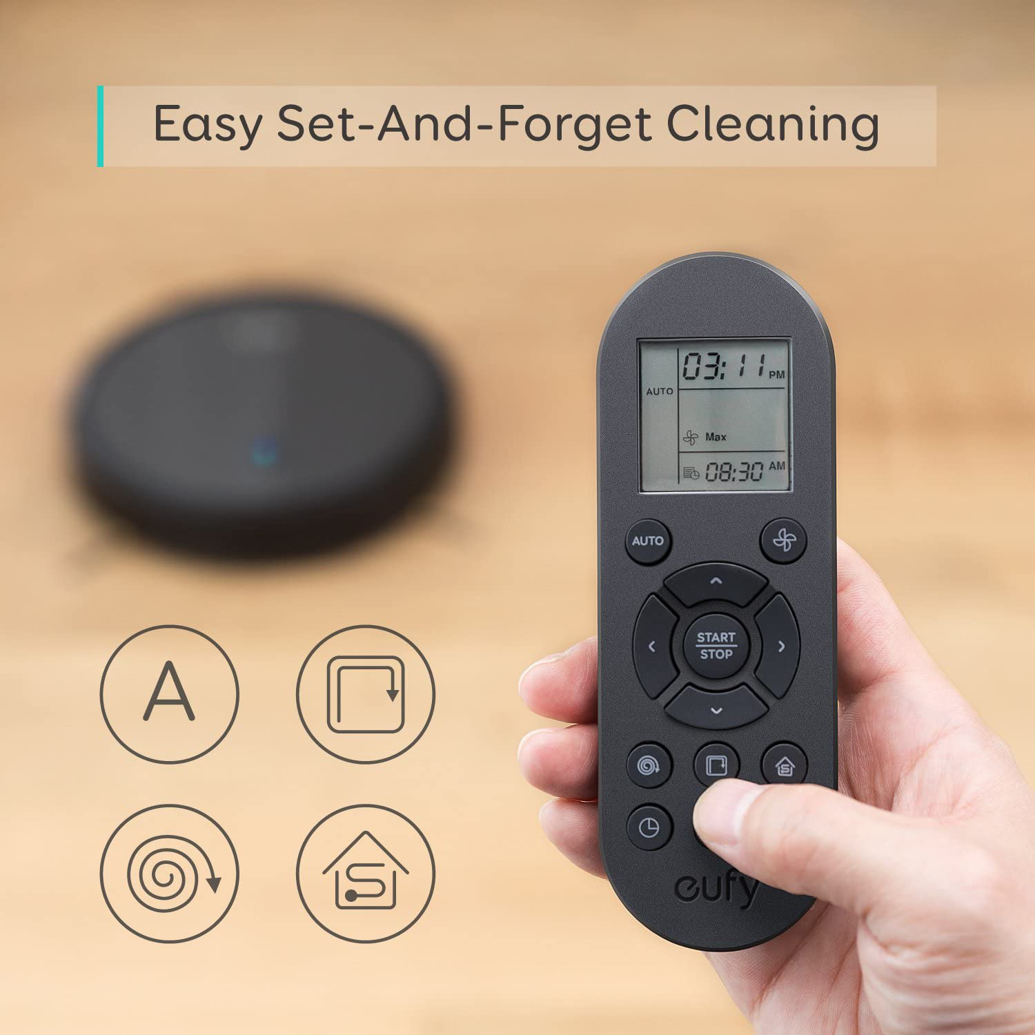 Eufy by Anker, Boostiq Robovac 11S (Slim), Robot Vacuum Cleaner, Super-Thin, 1300Pa Strong Suction, Quiet, Self-Charging Robotic Vacuum Cleaner, Cleans Hard Floors to Medium-Pile Carpets