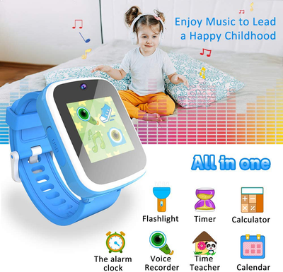 Yehtta Kids Smart Watch Toys for 3-8 Year Old Boys Toddler Watch HD Dual Camera Watch for Kids All in One Birthday Gifts for 6-10 Years Old Boys Blue Kids Watch Christmas Toys for Kids