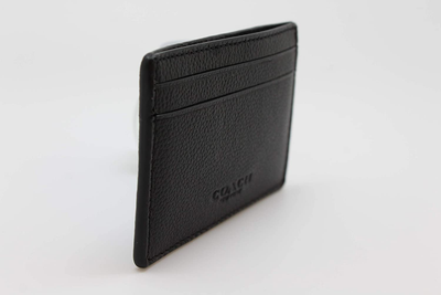 Coach Men'S Money Clip Card Case Calf Leather Wallet, F75459