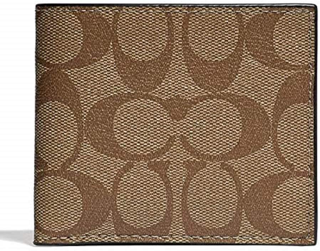 Coach ID Billfold Wallet in Signature PVC Canvas (Tan)