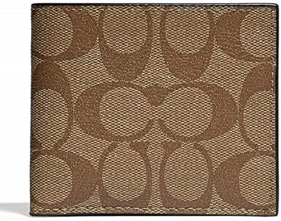 Coach ID Billfold Wallet in Signature PVC Canvas (Tan)