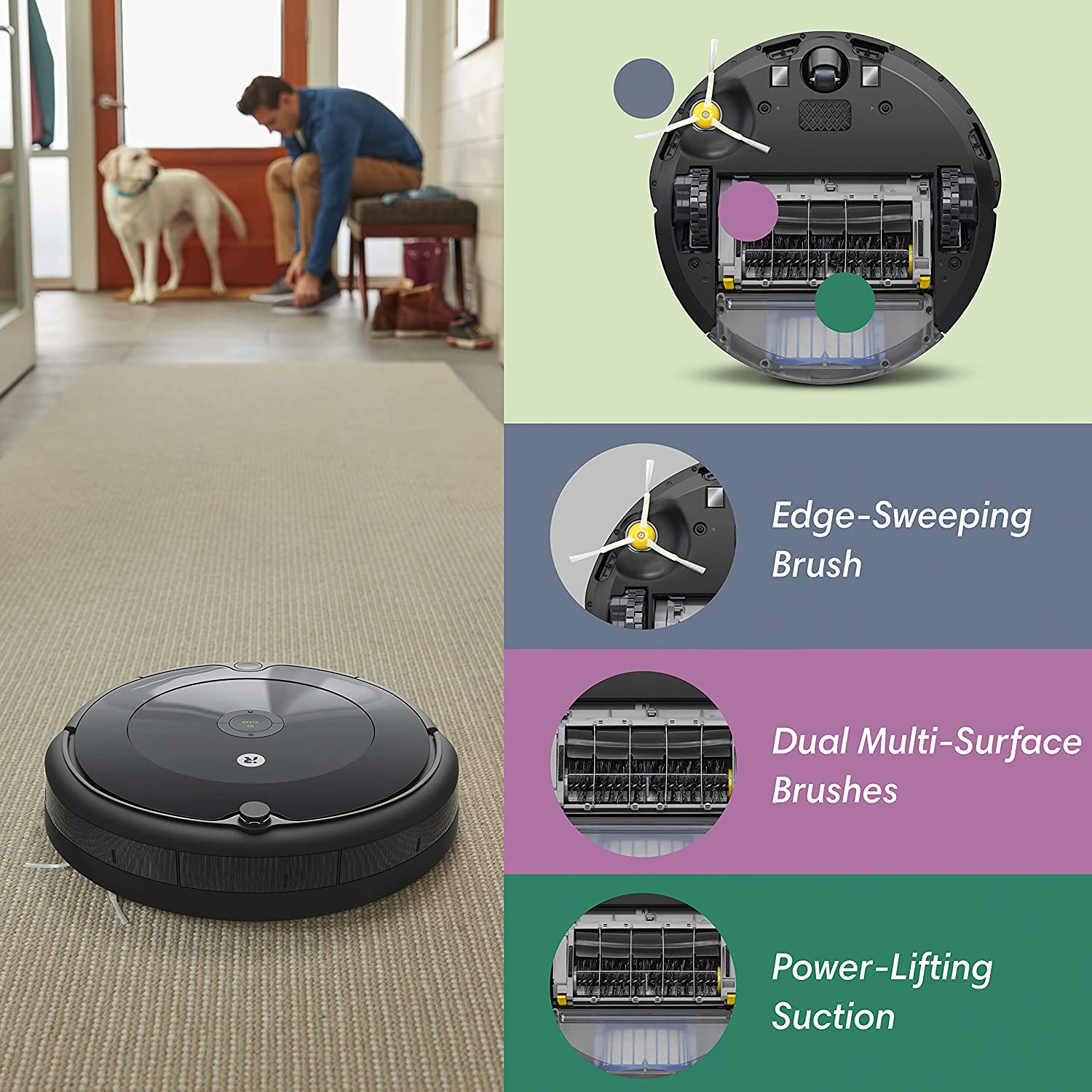 Irobot Roomba 694 Robot Vacuum-Wi-Fi Connectivity, Good for Pet Hair, Carpets, Hard Floors, Self-Charging