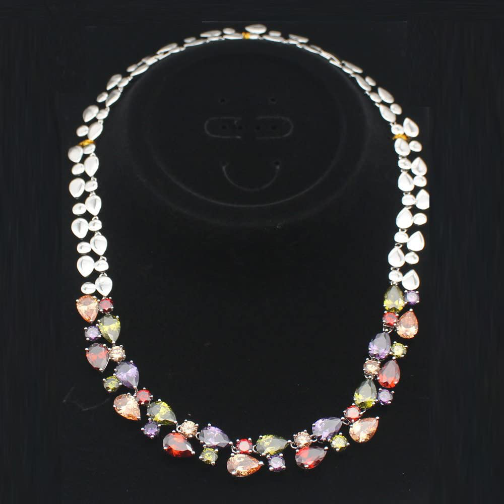 Classic Multi Gemstones Silver Sets, Amethyst Garnet Morganite Peridot