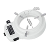 Amscope LED-144W-ZK White Adjustable 144 LED Ring Light Illuminator for Stereo Microscope & Camera
