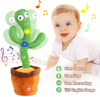 Kids Dancing Cactus Toys for Baby Boys and Girls, Talking Sunny Cactus Toy Electronic Plush Toy Singing, Record & Repeating What You Say with 120 English Songs and LED Lighting for Home Decor