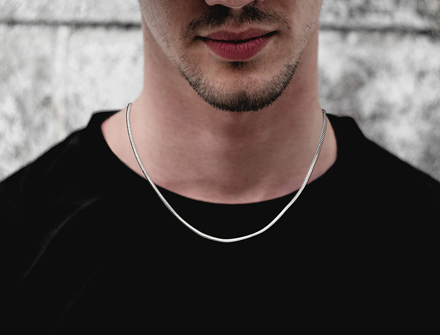 Savlano 925 Sterling Silver 2.5Mm Solid Italian round Diamond Cut Flexible Snake Chain Necklace with Gift Box for Men & Women - Made in Italy