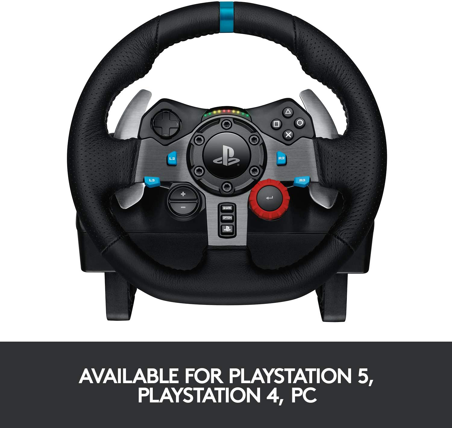 Logitech G Dual-Motor Feedback Driving Force G29 Gaming Racing Wheel with Responsive Pedals for Playstation 5, Playstation 4 and Playstation 3 - Black