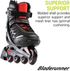 Bladerunner by Rollerblade Advantage Pro XT Men'S Adult Fitness Inline Skate, Black and Red, Inline Skates