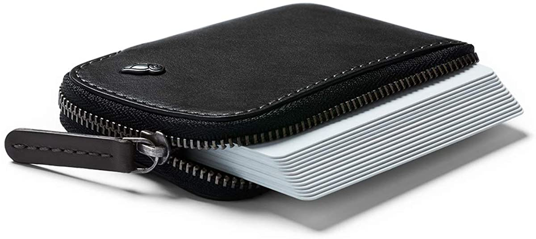 Bellroy Card Pocket (Small Leather Zipper Card Holder Wallet, Holds 4-15 Cards, Coin Pouch, Folded Note Storage)