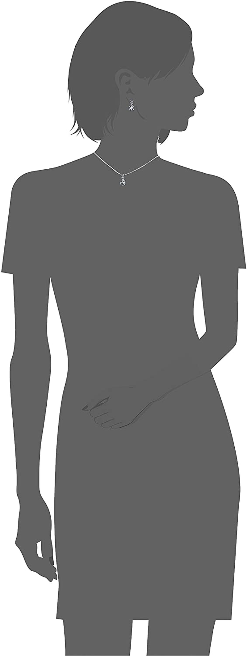 NINE WEST Women'S Boxed Necklace/Pierced Earrings Set, Silver/Blue, One Size