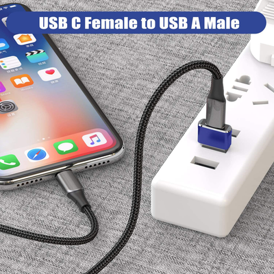 USB C Female to USB Male Adapter 2 Pack,Type C to a Charger Cable Adapter for Iphone 11 12 Mini Pro Max,Airpods Ipad 8Th,Samsung Galaxy Note 10 S20 plus 20 S21 21 FE Ultra,Google Pixel 5 4 4A 3 3A XL