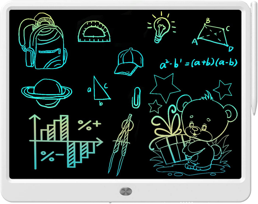 FLUESTON LCD Writing Tablet 15 Inches Colorful Screen Drawing Pad, Doodle and Scribbler Boards for Kids, Electronic Educational Learning Toys for 3 - 12 Year Old Boy and Girls