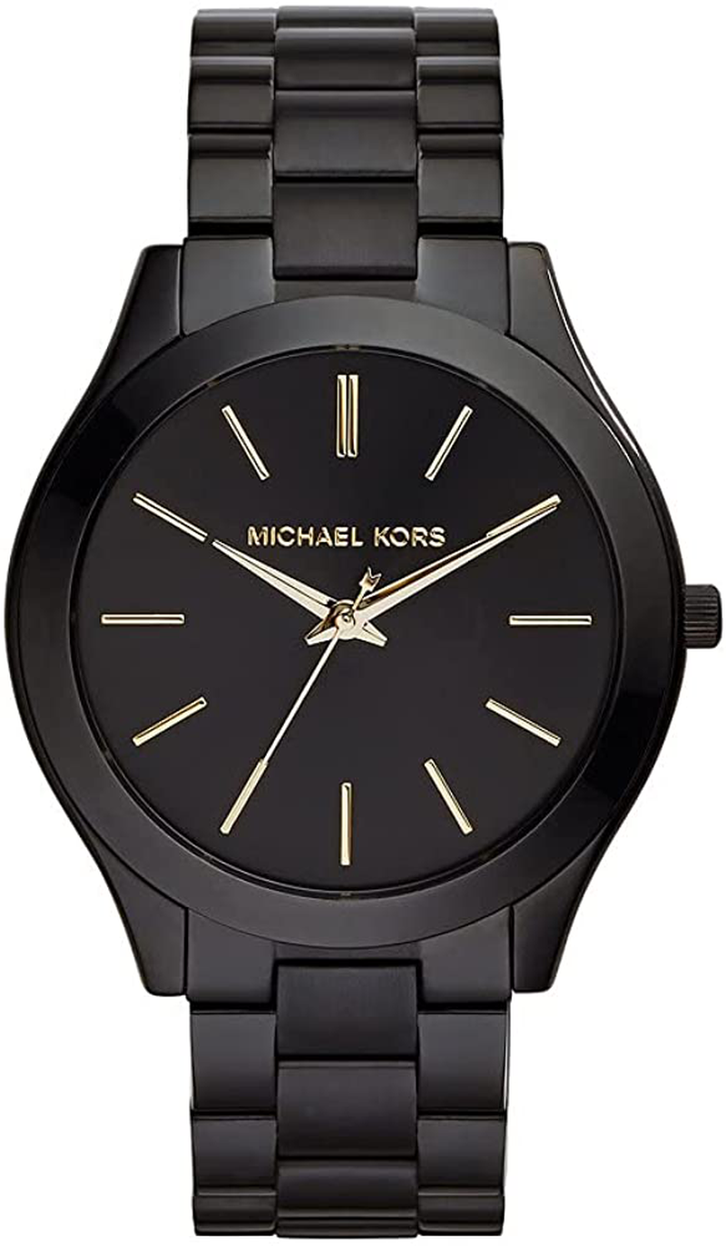 Michael Kors Women'S Slim Runway Three-Hand Stainless Steel Quartz Watch