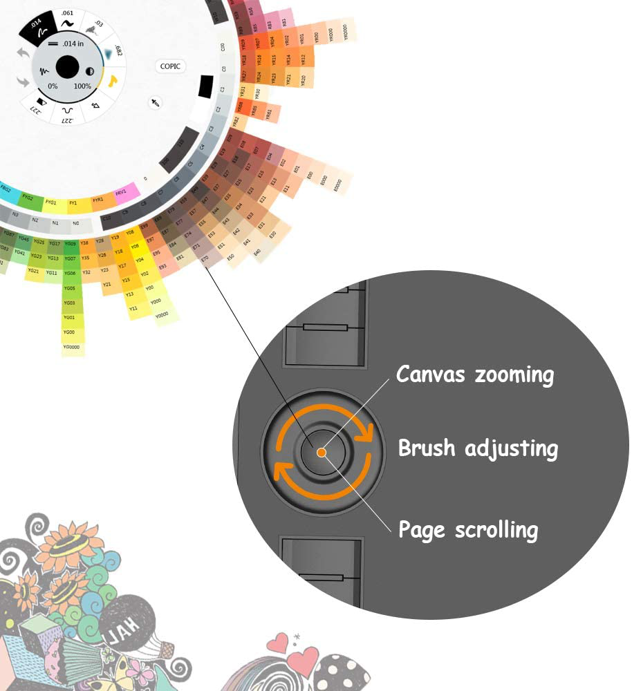 GAOMON M10K PRO 10 X 6.25 Inches Art Digital Graphic Tablet for Drawing Supports Tilt & Radial Function with 10 Shortcut Keys Work on Android OS & PC