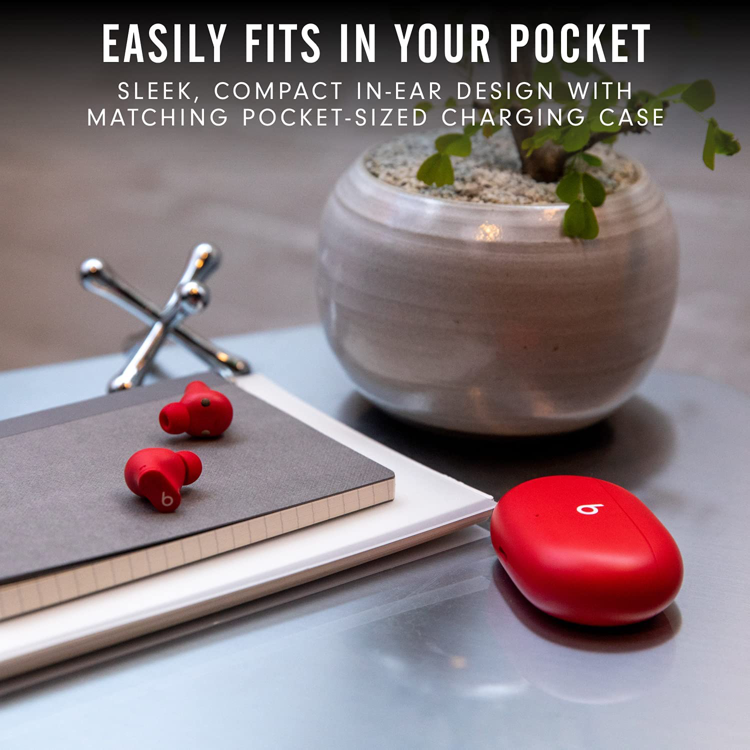 Beats Studio Buds – True Wireless Noise Cancelling Earbuds – Compatible with Apple & Android, Built-In Microphone, IPX4 Rating, Sweat Resistant Earphones, Class 1 Bluetooth Headphones - Red