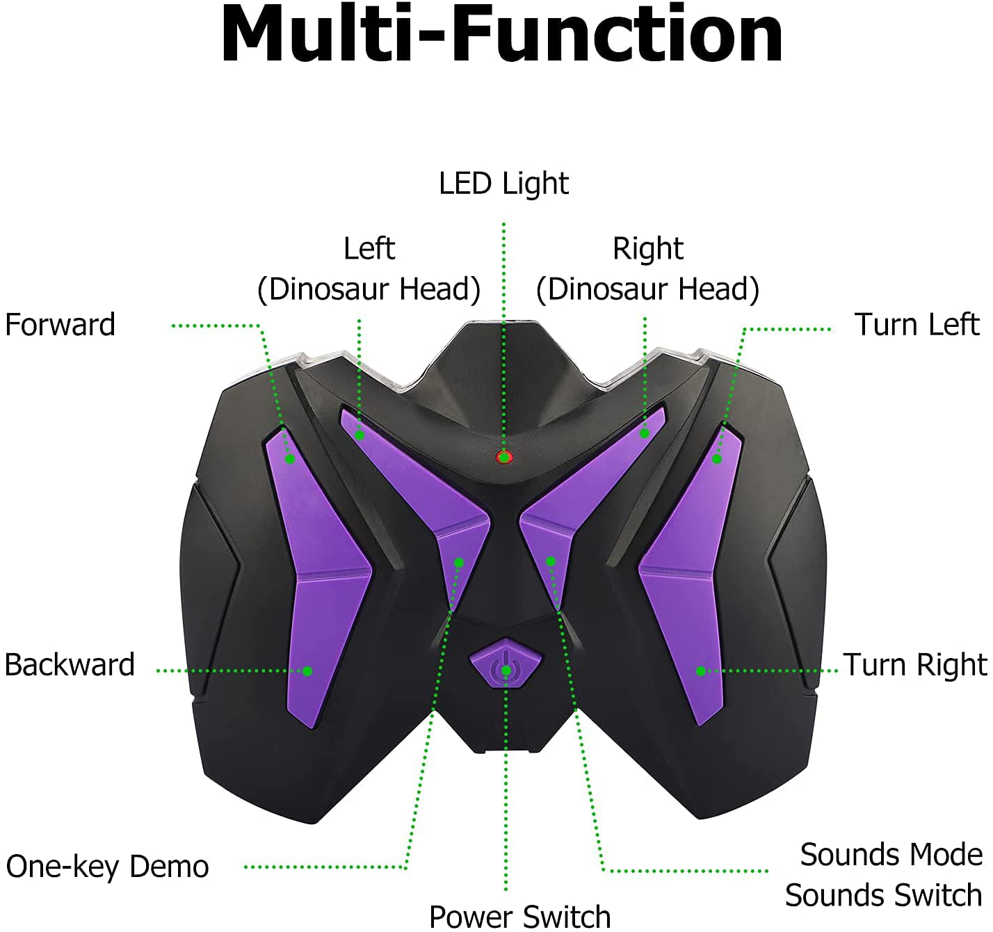 Blasland Remote Control Dinosaur Dragon Toys for Kids Boys Girls, Electronic RC Toys Walking Robot Dinosaur Toy with Lights & Sounds 360° Rotation Stunt, Dilophosaurus Toys Xmas Gifts for Boys Girls