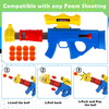 Moving Shooting Games Toy for Age 5 6 7 8 9 10 and up Years Old Boys, 24 Foam Balls & 2Pk Foam Ball Popper Air Toy Guns with Electronic Running Standing Shooting Target, Ideal Gifts Indoor Outdoor Toy