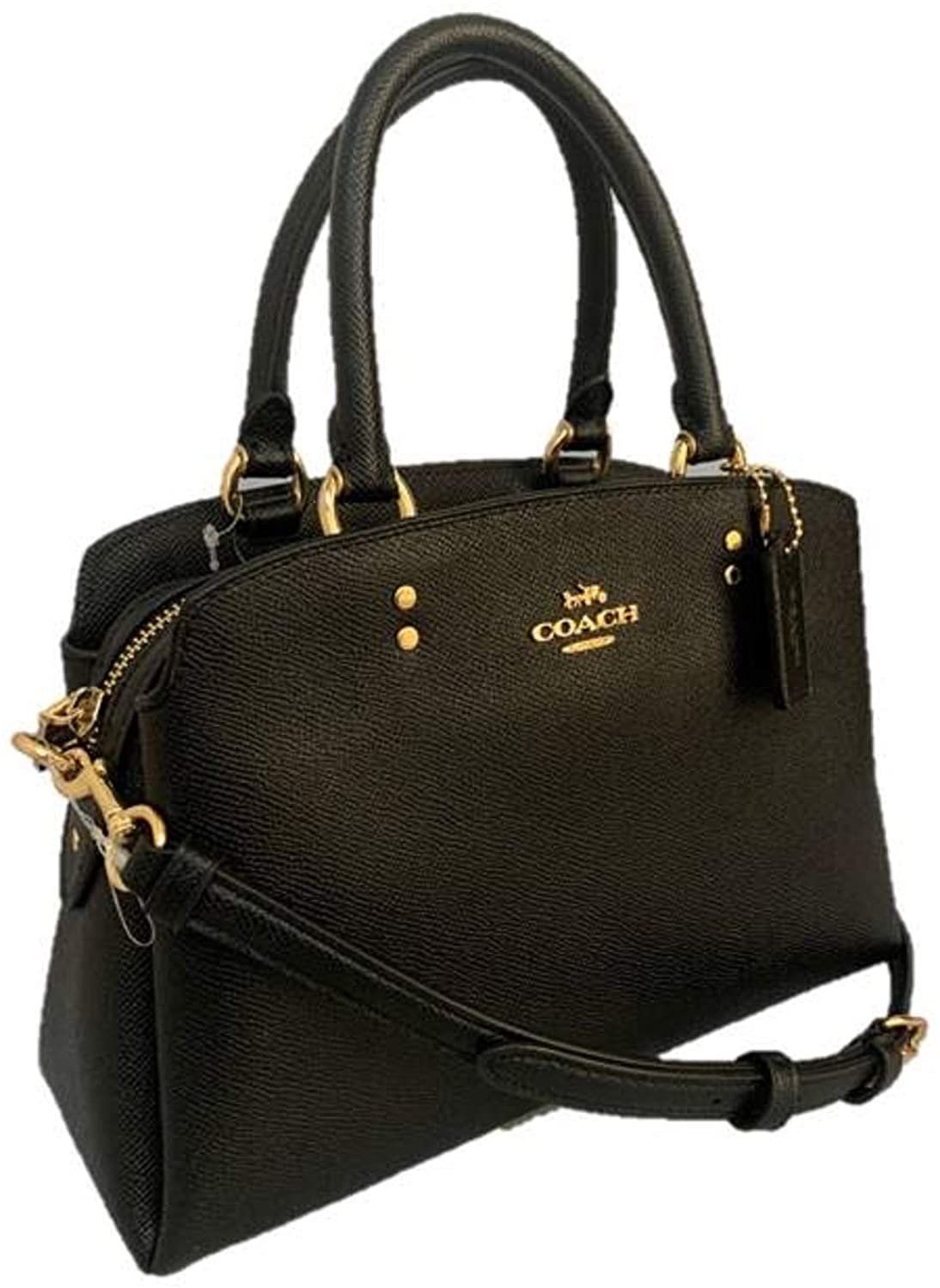 Coach Crossgrain Leather Mini Lille Carryall Satchel - Black, Small