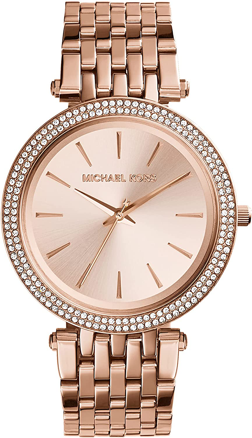 Michael Kors Darci 3 Hand Watch with Glitz Accents, 39MM