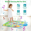 Dance Mat, Electronic Musical Dancing Toys for 3-10 Year Old Girls, Dinosaur Touch Floor Mat Toy W/ 5 Game Modes, Built-In AV Music - Christmas Birthday Gifts for 3 4 5 6 7 8-10 Years Old Girls