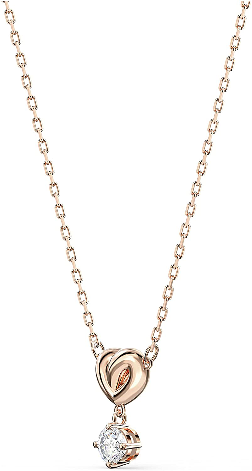 SWAROVSKI Women'S Lifelong Heart Crystal Jewelry Collection, Rose Gold Tone & Rhodium Finish