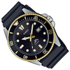 Casio Men'S Diver Inspired Stainless Steel Quartz Watch with Resin Strap, Black, 25.6 (Model: MDV106G-1AV)