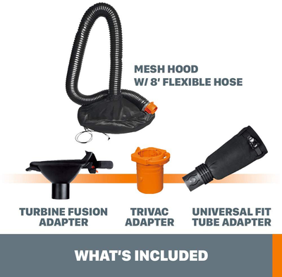 WORX WA4058 Leafpro Universal Leaf Collection System for All Major Blower/Vac Brands, Black/Orange