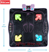 Kidzlane Dance Mat | Light up Dance Pad with Wireless Bluetooth/Aux or Built in Music | Dance Game with 4 Game Modes | Gift Toy for Girls & Boys Ages 6 7 8 Years Old +