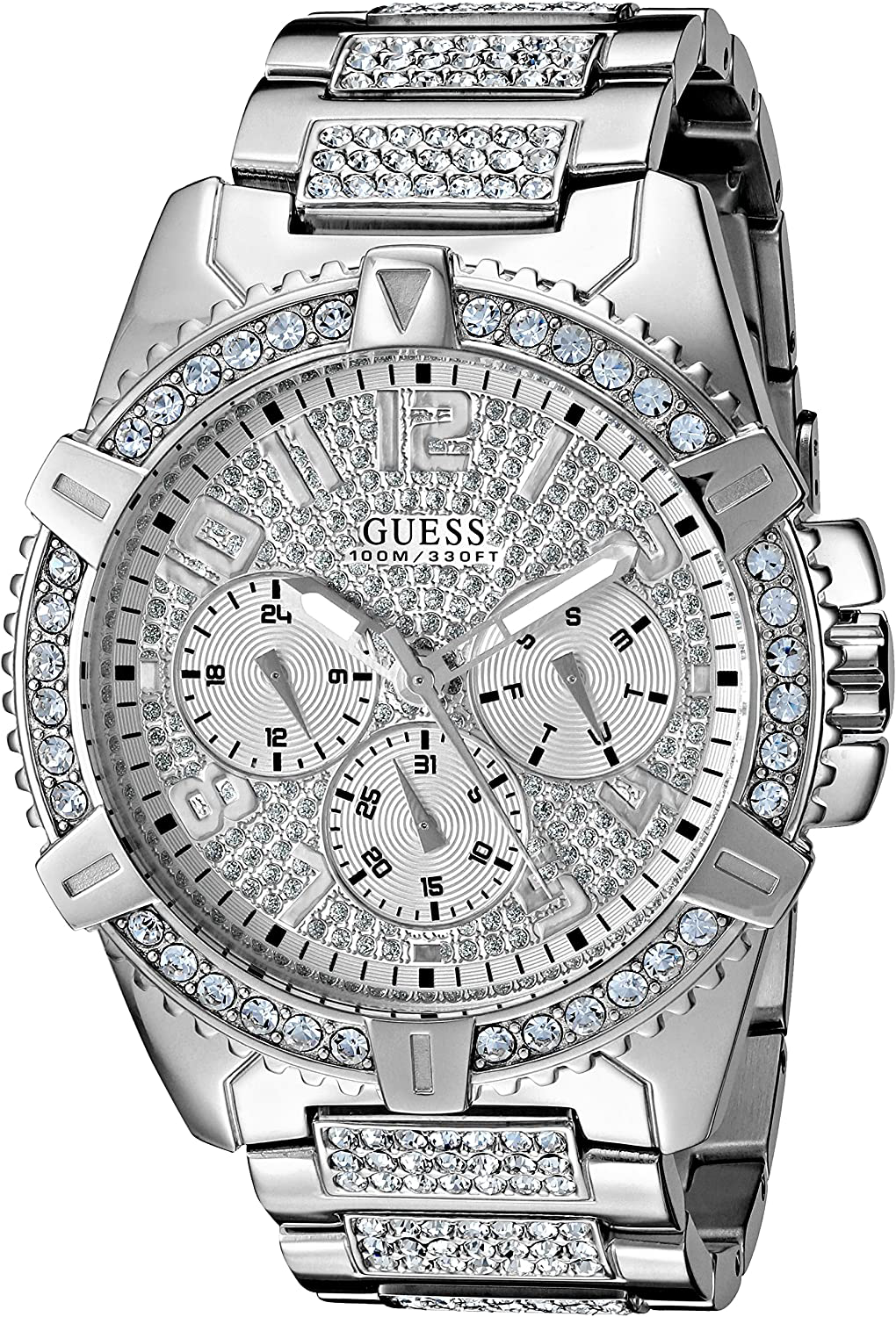 Guess 48MM Crystal Embellished Watch