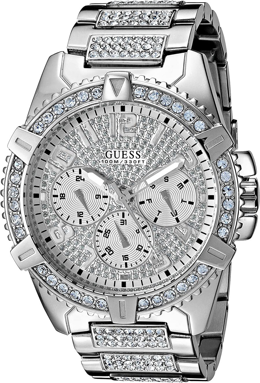 Guess 48MM Crystal Embellished Watch
