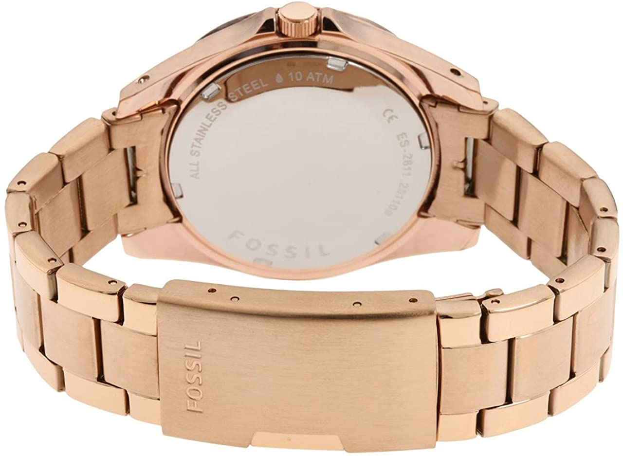 Fossil Women'S Riley Stainless Steel Crystal-Accented Multifunction Quartz Watch
