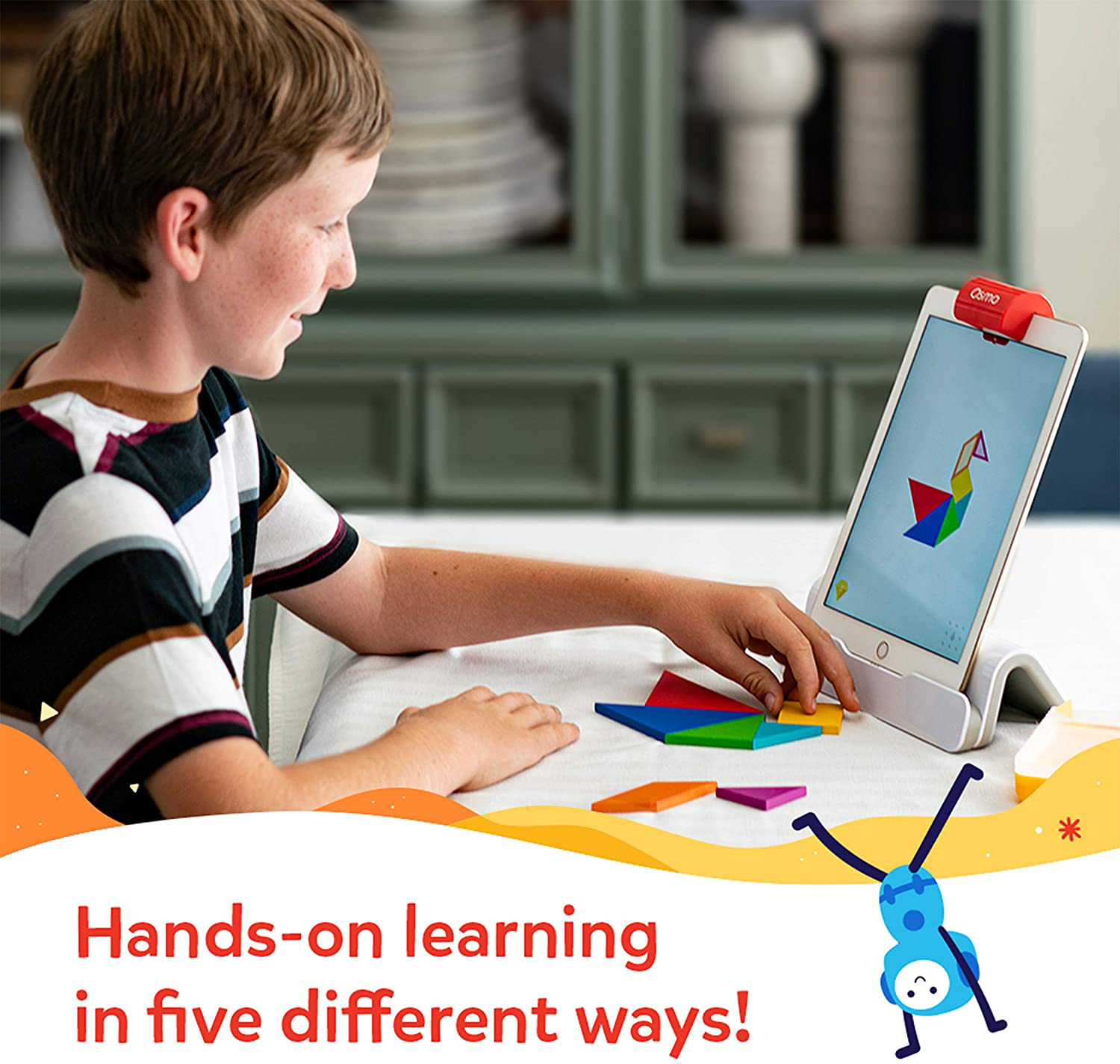 Osmo - Genius Starter Kit, Ages 6-10 - Math, Spelling, Creativity & More - STEM Toy Educational Learning Games (Osmo Base Included)