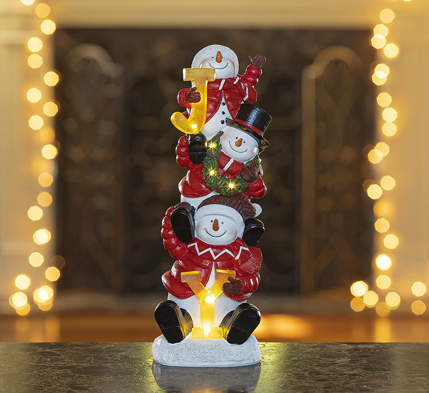 VP Home ‘Joy’ Christmas Snowman Trio LED Holiday Light