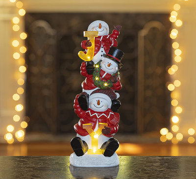 VP Home ‘Joy’ Christmas Snowman Trio LED Holiday Light