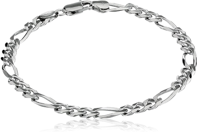 Men'S Sterling Silver Italian Link Bracelet