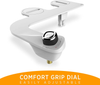Slimedge Simple Bidet Toilet Attachment in White with Dual Nozzle, Fresh Water Spray, Non Electric, Easy to Install, Brass Inlet and Internal Valve