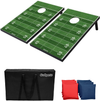 Gosports Classic Cornhole Set – Includes 8 Bean Bags, Travel Case and Game Rules (Choice of Style)
