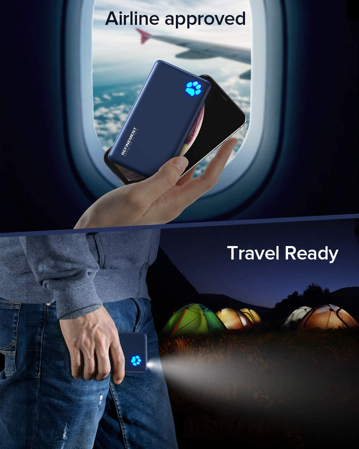 INIU Portable Charger, USB C Slimmest & Lightest Triple 3A High-Speed 10000Mah Power Bank, Flashlight Battery Pack Compatible with Iphone 13 12 11 X plus Samsung S20 Google LG Ipad Etc. [2021 Version]