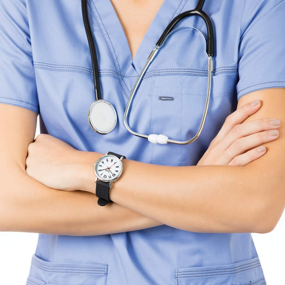 Speidel Original Scrub Watch - Medical Scrub Colors, Easy Read Dial, Second Hand, Water Resistant