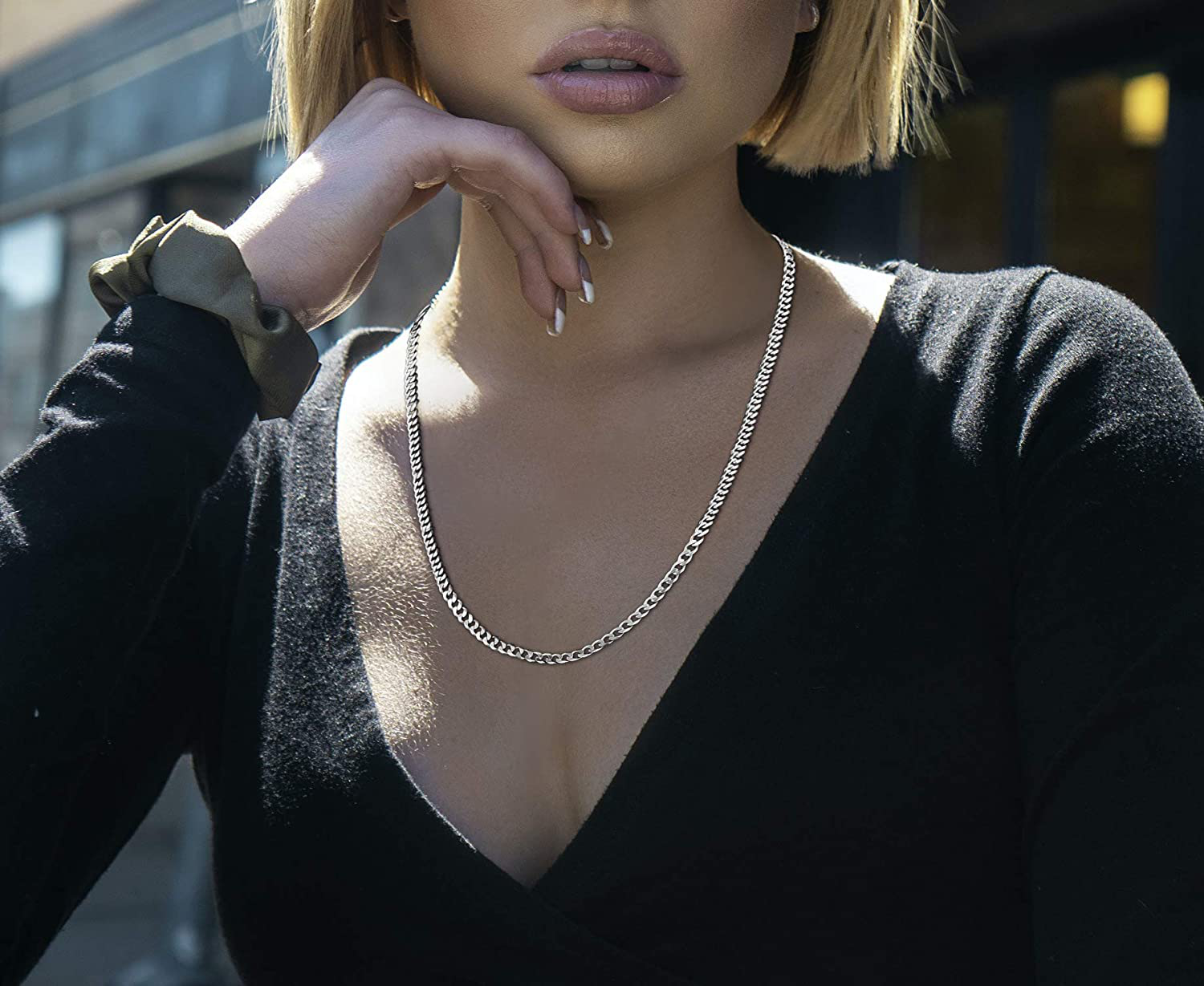 Savlano 925 Sterling Silver 4Mm Italian Solid Curb Cuban Link Chain Necklace for Men & Women - Made in Italy Comes Gift Box (4Mm)