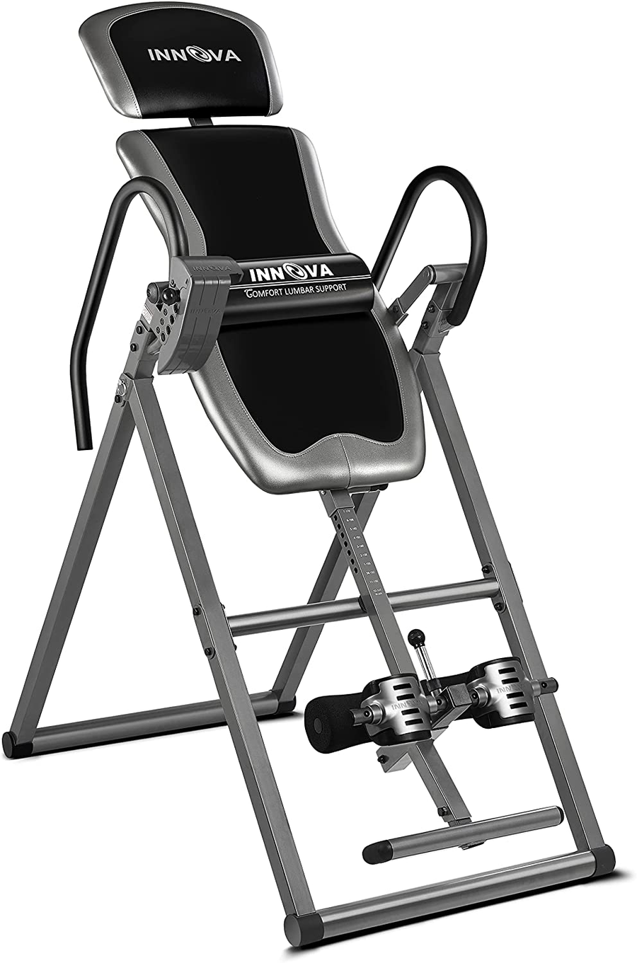 Innova Inversion Table with Adjustable Headrest, Reversible Ankle Holders, and 300 Lb Weight Capacity