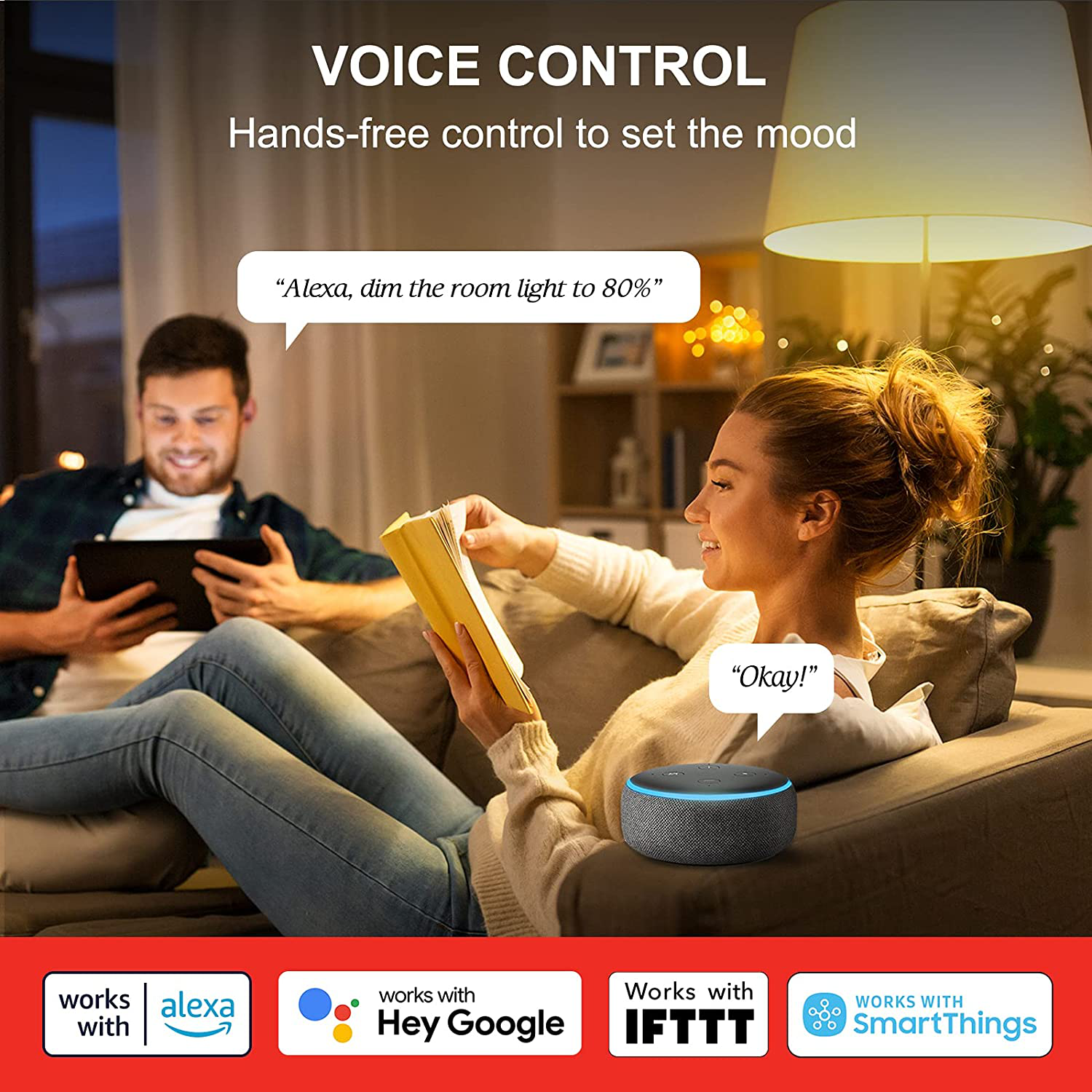 Sengled Smart Light Bulbs, Color Changing Light Bulb, Smart Bulbs That Work with Alexa & Google Assistant, A19 RGB Multicolor Alexa Light Bulb No Hub Required, 60W Equivalent 800LM High CRI>90