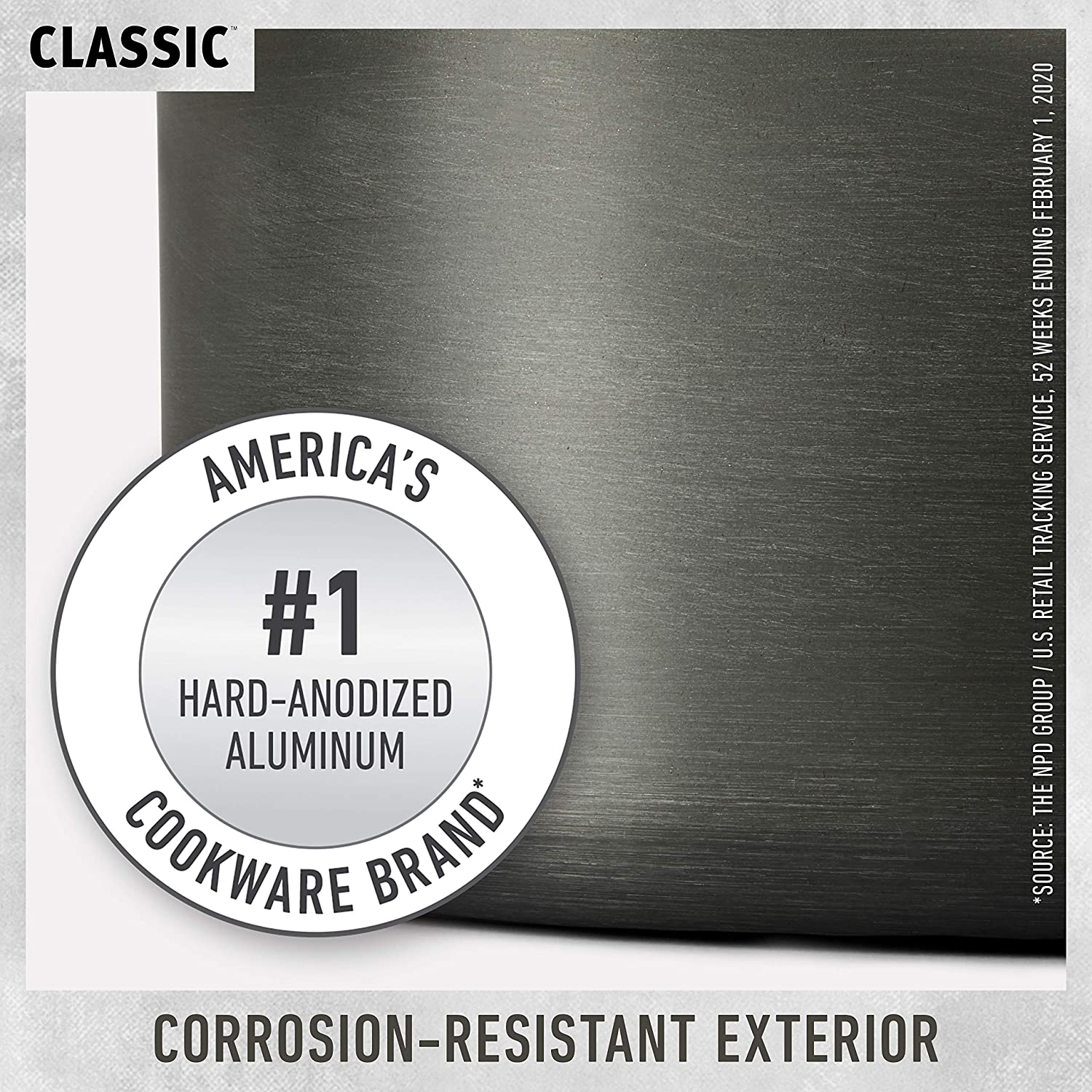 Calphalon 2 Piece Classic Nonstick Frying Pan Set, Grey