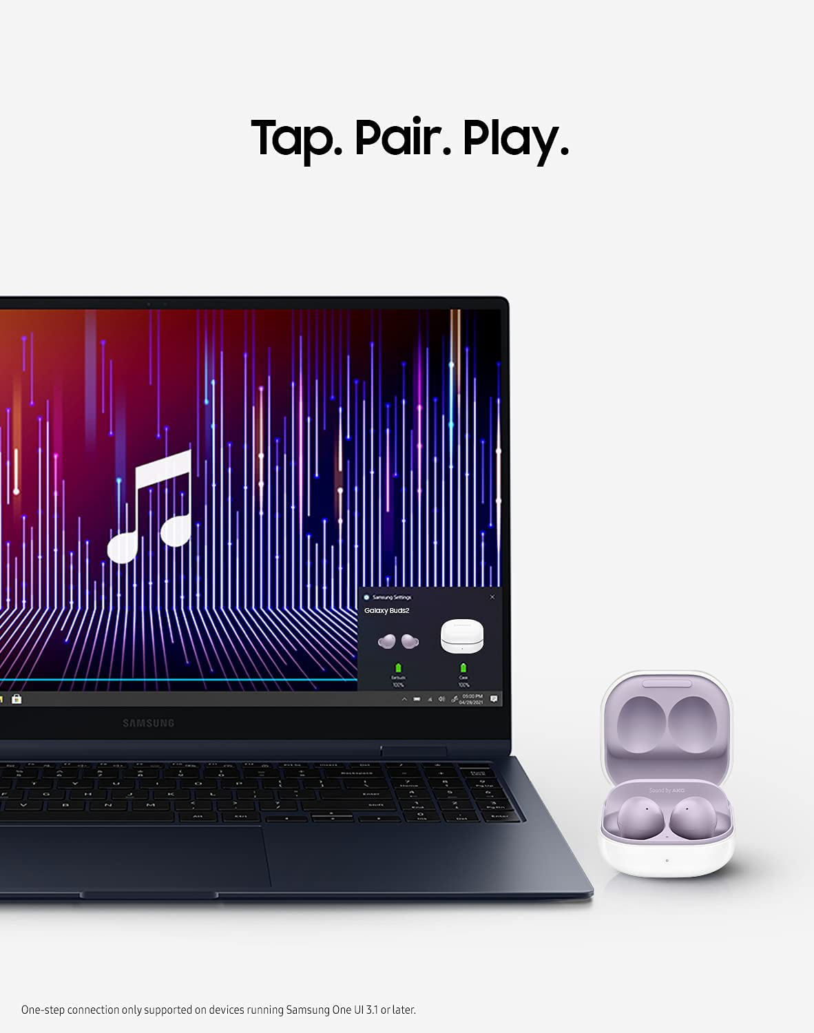 SAMSUNG Galaxy Buds 2 True Wireless Earbuds Noise Cancelling Ambient Sound Bluetooth Lightweight Comfort Fit Touch Control US Version, Lavender