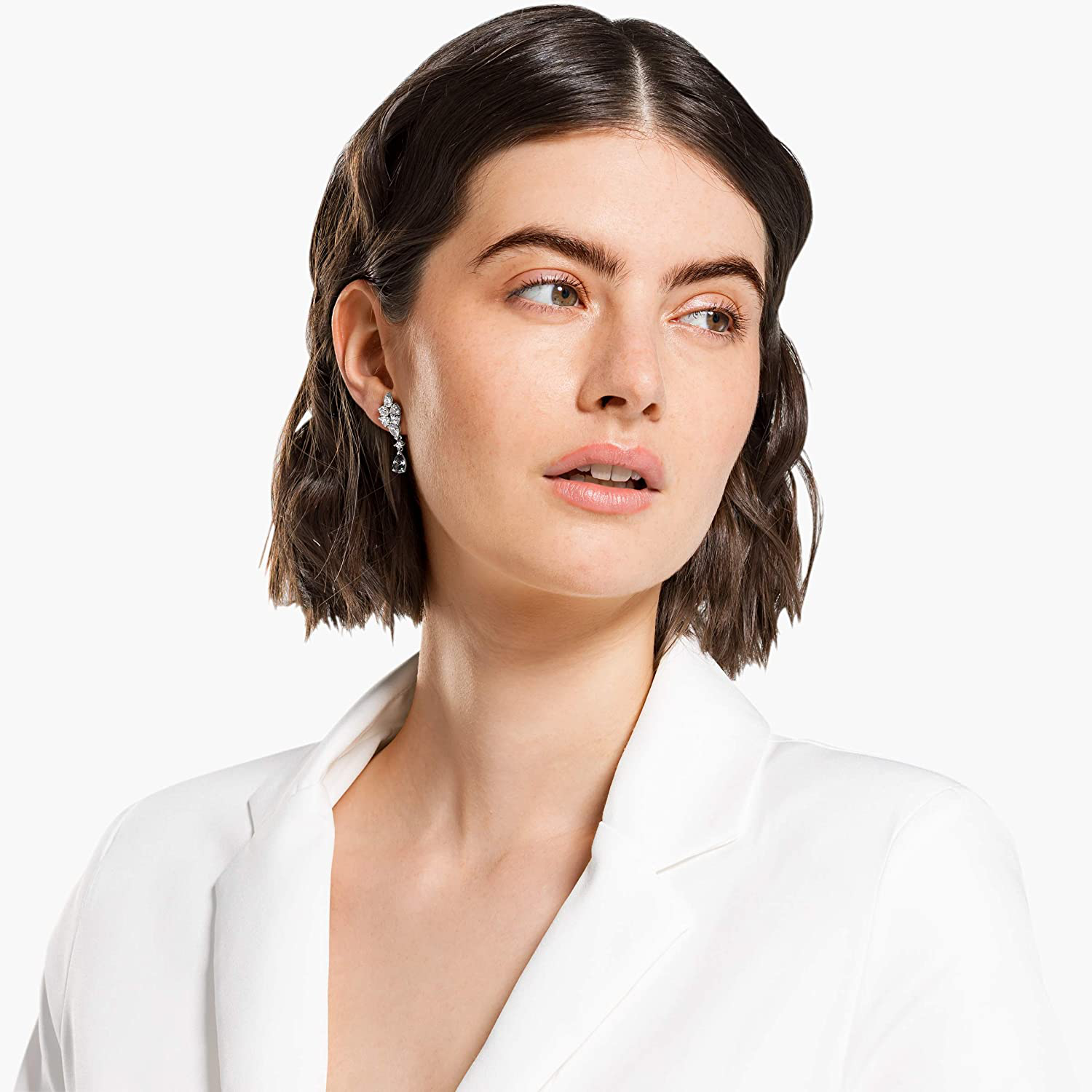 SWAROVSKI Women'S Tennis Deluxe Jewelry Collection, Rhodium & Rose Gold Tone Finish, Clear Crystals