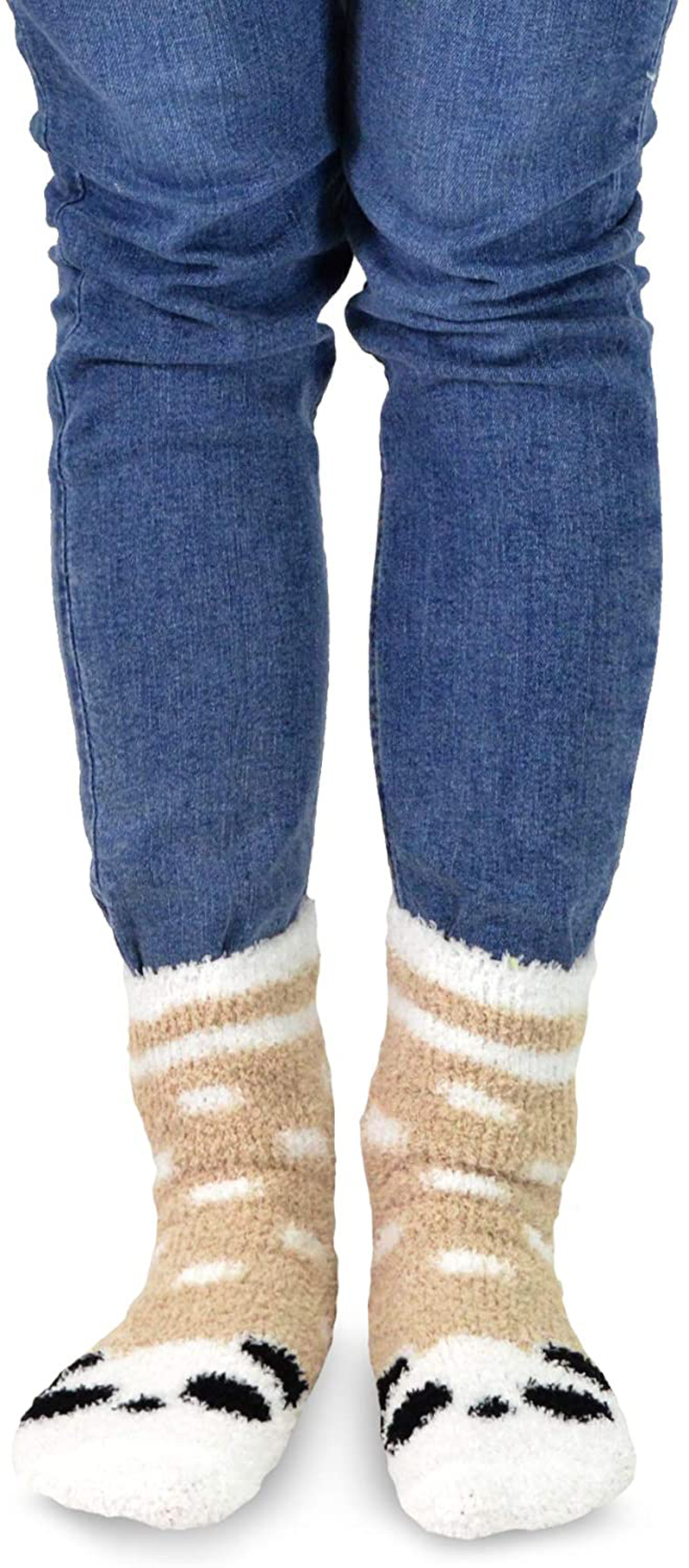Teehee Winter Holiday Fun Fuzzy Crew Socks for Women 9-Pair with Gift Box