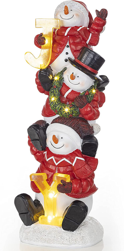 VP Home ‘Joy’ Christmas Snowman Trio LED Holiday Light